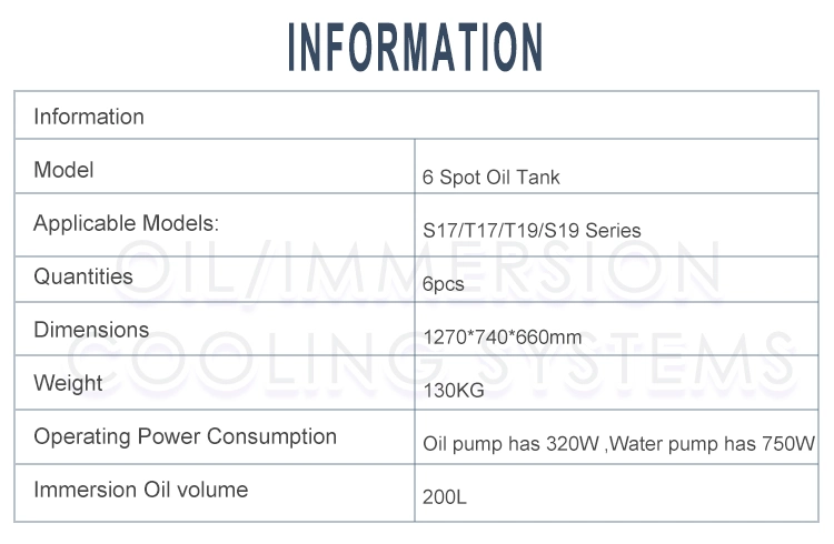 Single Phase 40 Kw Immersion Cooling Tank with Water Tower Liquid Oil Fluids Coolant Server for 6 Unit