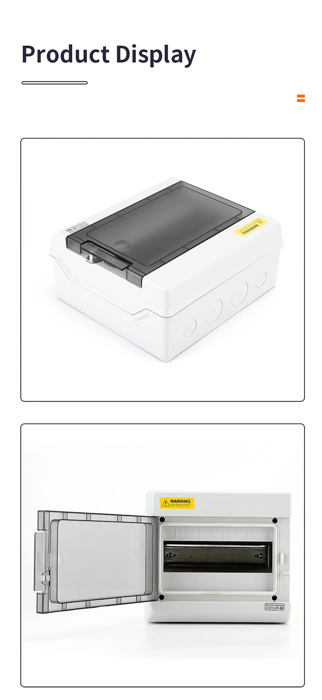 High Quality 9 Way Plastic Enclosure Distribution Box IP66 Outdoor MCB Box