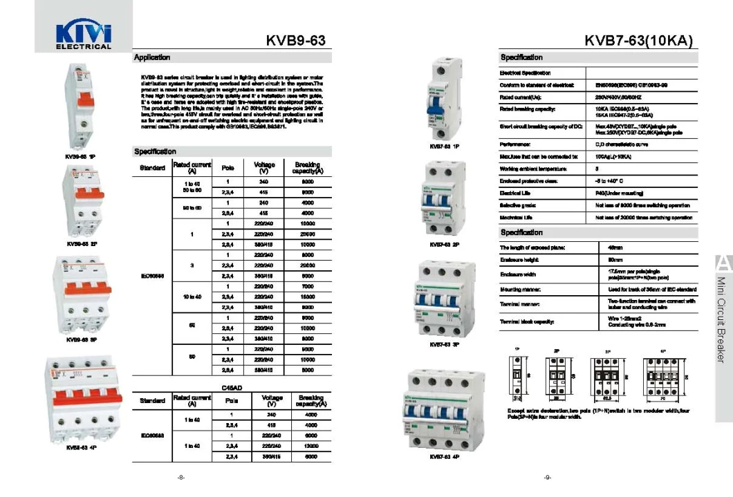 High Capacity 6ka Mini Circuit Breaker IC60