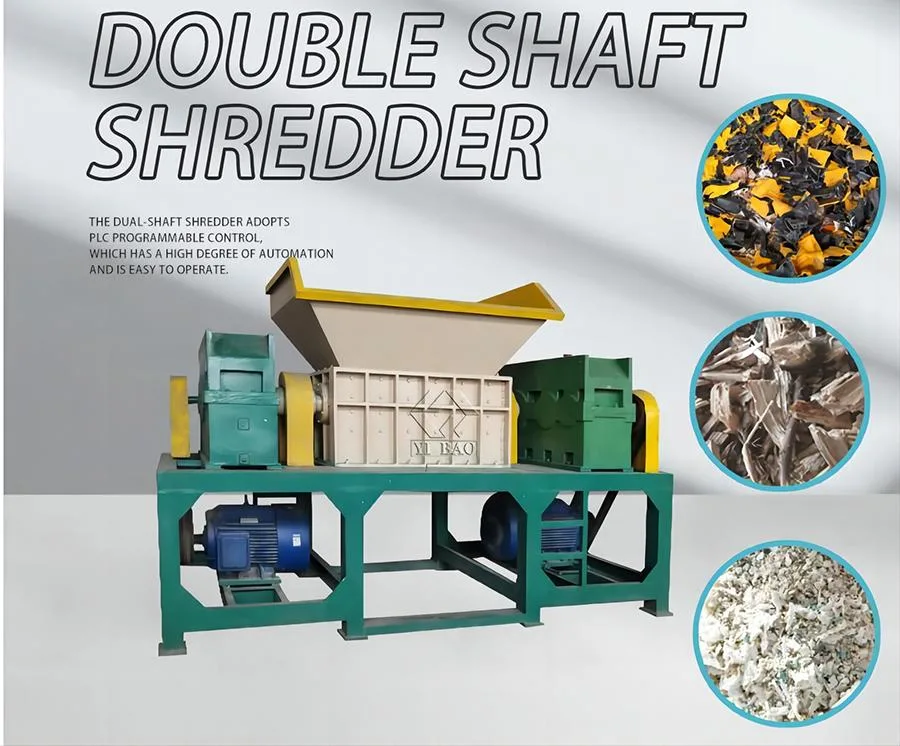 Ecofriendly Scrap Used Rubber Movile Tire Shredder Machine Unit