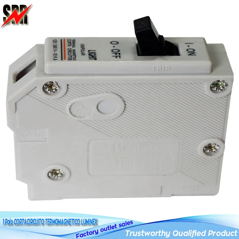 Single Pole Thermal Magnetic Mini Circuit Breaker Luminex Plug-in Type MCB