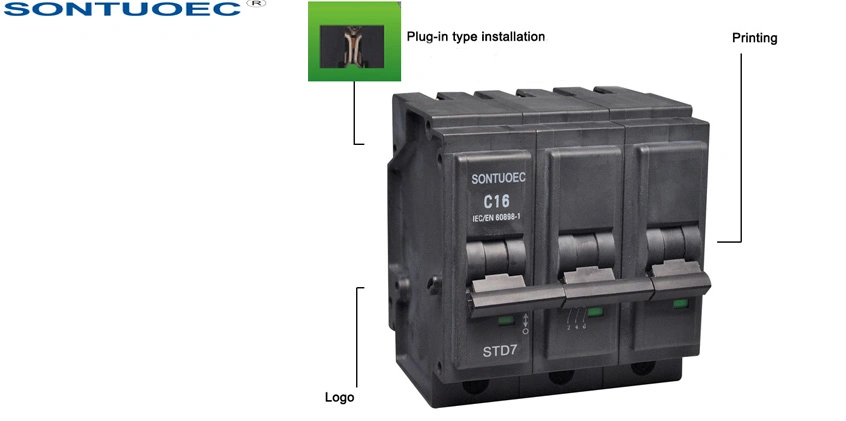 Plug in Type 3p (MCB) Miniature Circuit Breaker