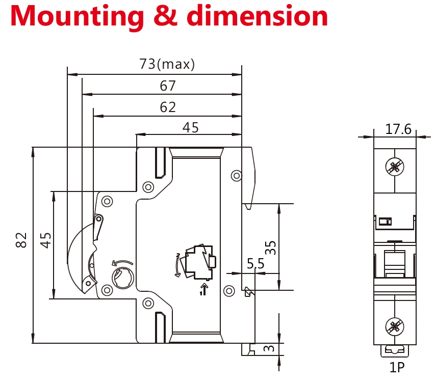 Geya Manufacturer Best Price Gym8 1p DIN Rail Modula MCB Mini Circuit Breaker