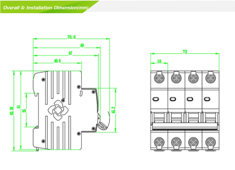 Wenzhou Products 3 Phase 380V Circuit Breaker C10 MCB