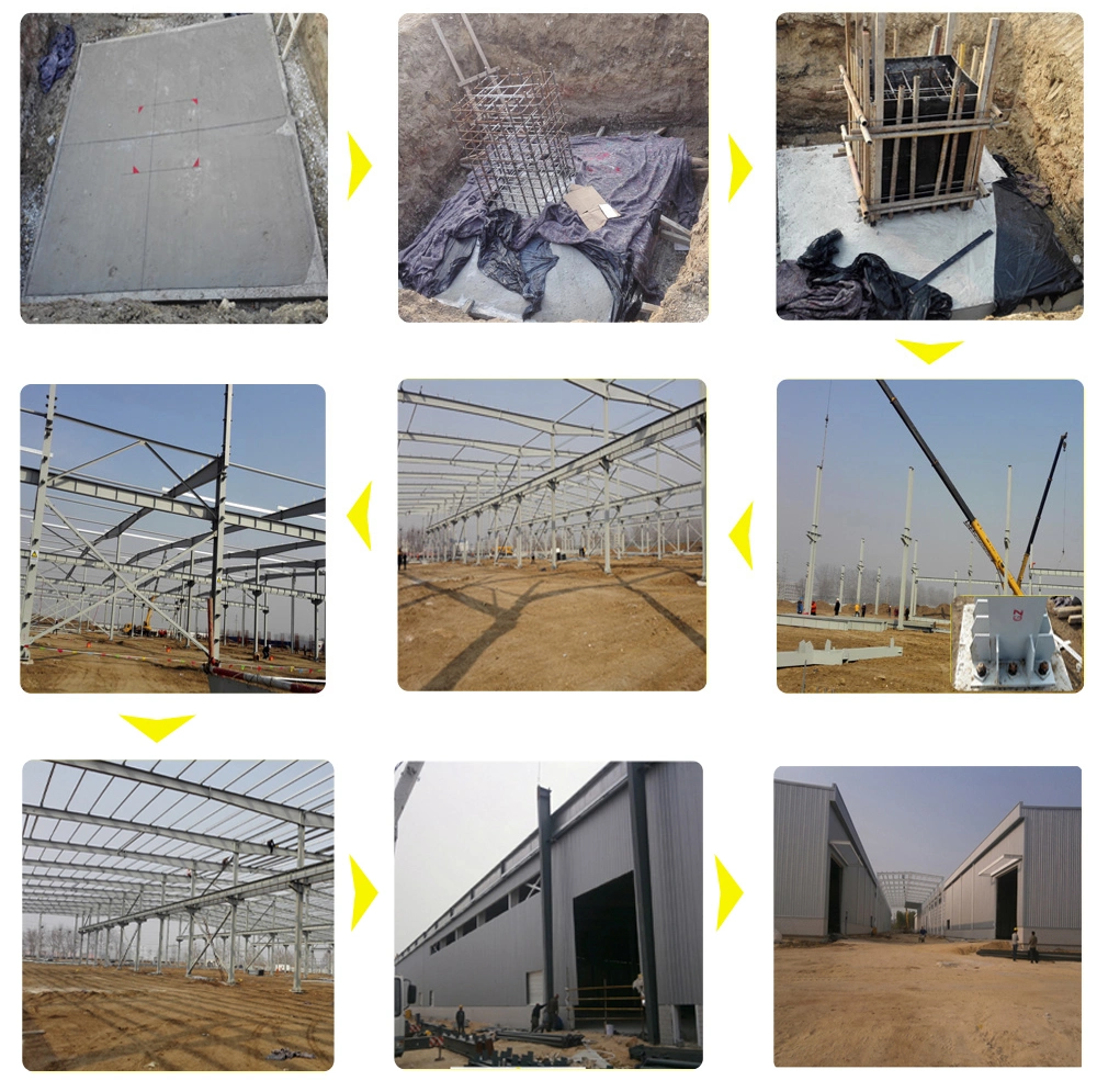 Prefab Metal Frame Construction Modular Structure Steel Aircraft Hangar