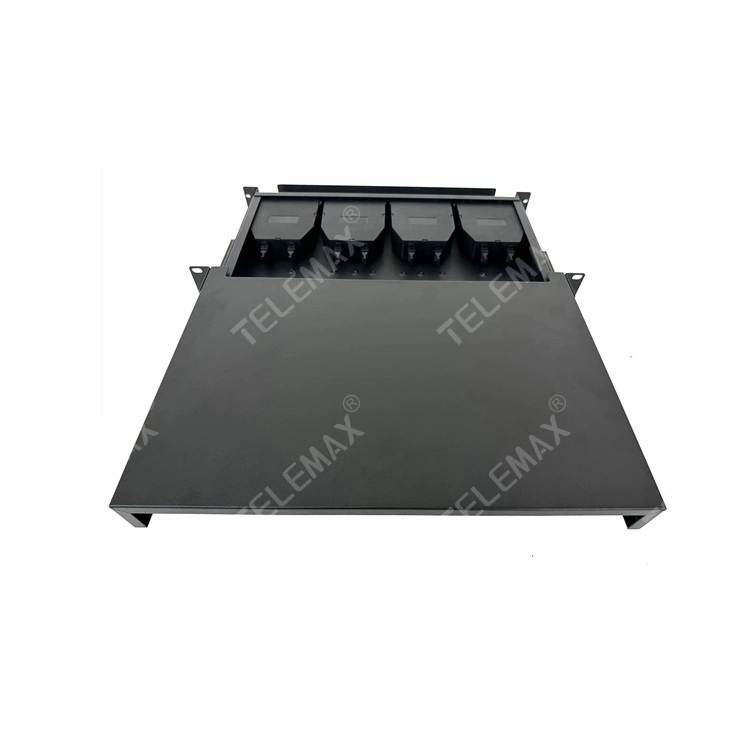 1u Sliding Type MPO Optic Distribution Panel with Front Cable Tray, Black