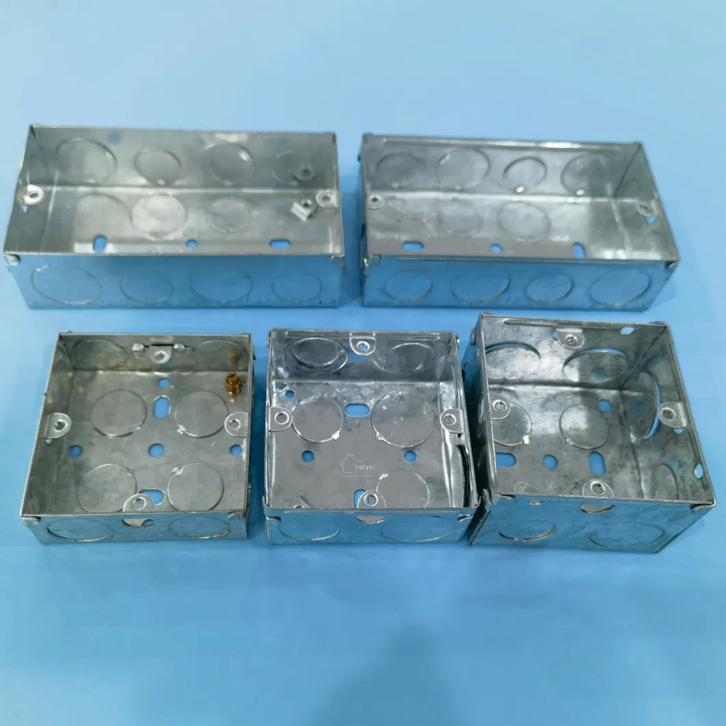 70*70*47 Single Gang Underground Electrical Main Junction Sheet Metal Switch Box with Galvanized