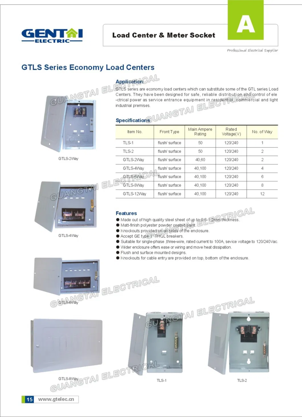 High Quality Tye Type Tye - 4way Plug in Panel Board