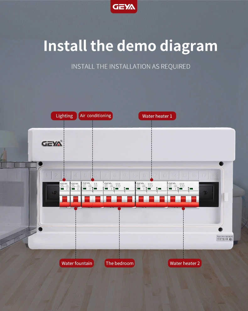 Geya Solar PV System Single Useful Phase DC MCB Plug in Type Breaker 20A Board 100A