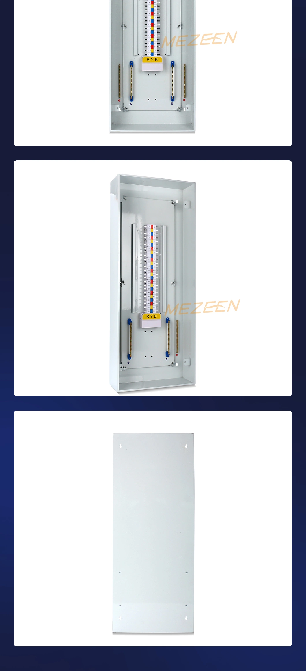 IP65 Customized Distribution Box Metal 12 16 24 36 48 Way Metal Power Distribution Board