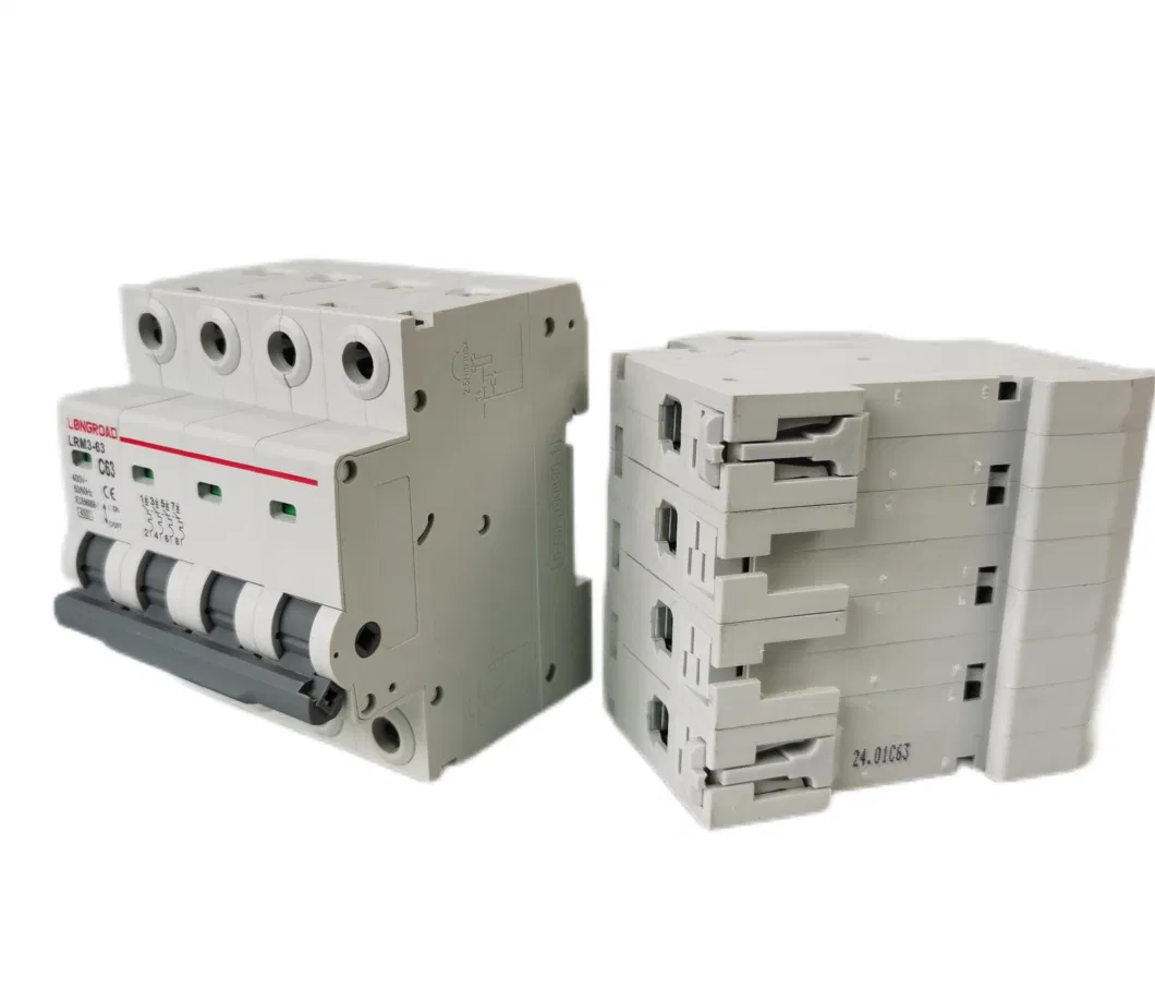 Dz47-63 Electronic Miniature Circuit Breaker Plastic Mini Circuit Breaker 3 Pole MCB