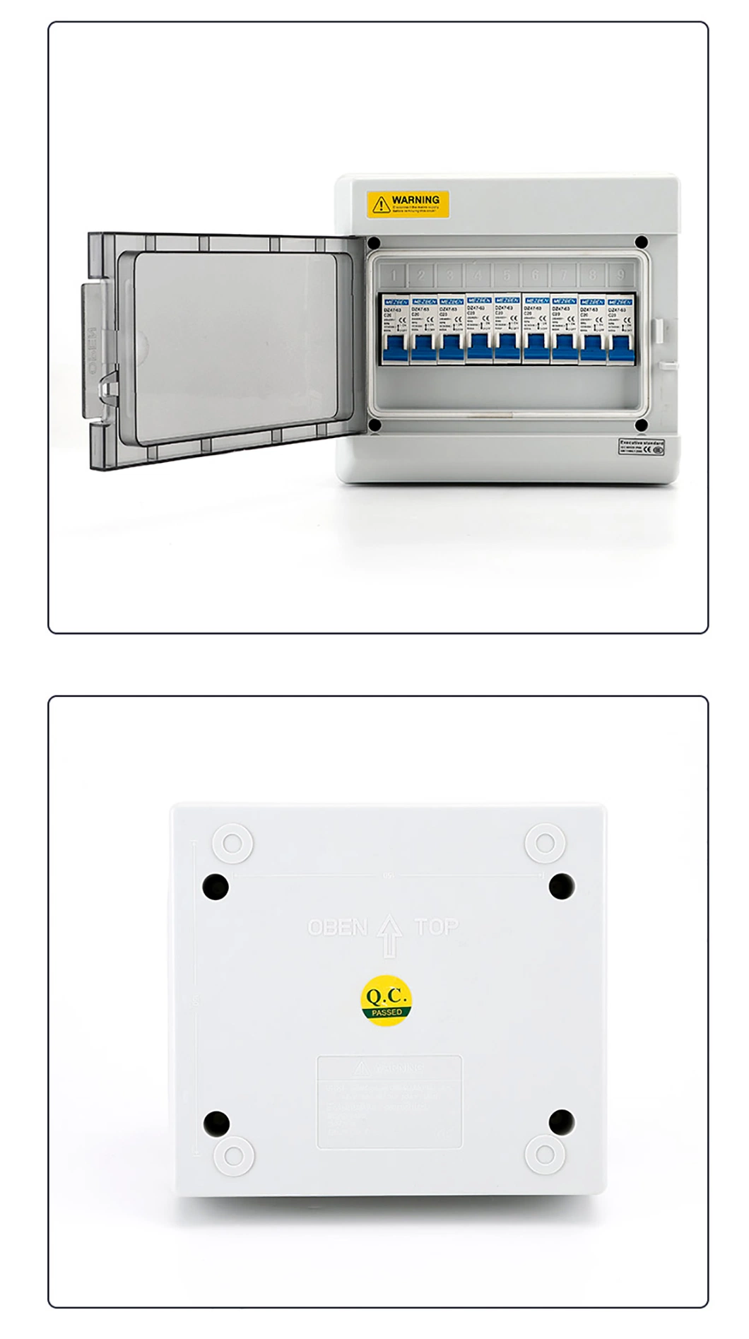 High Quality 9 Way Plastic Enclosure Distribution Box IP66 Outdoor MCB Box