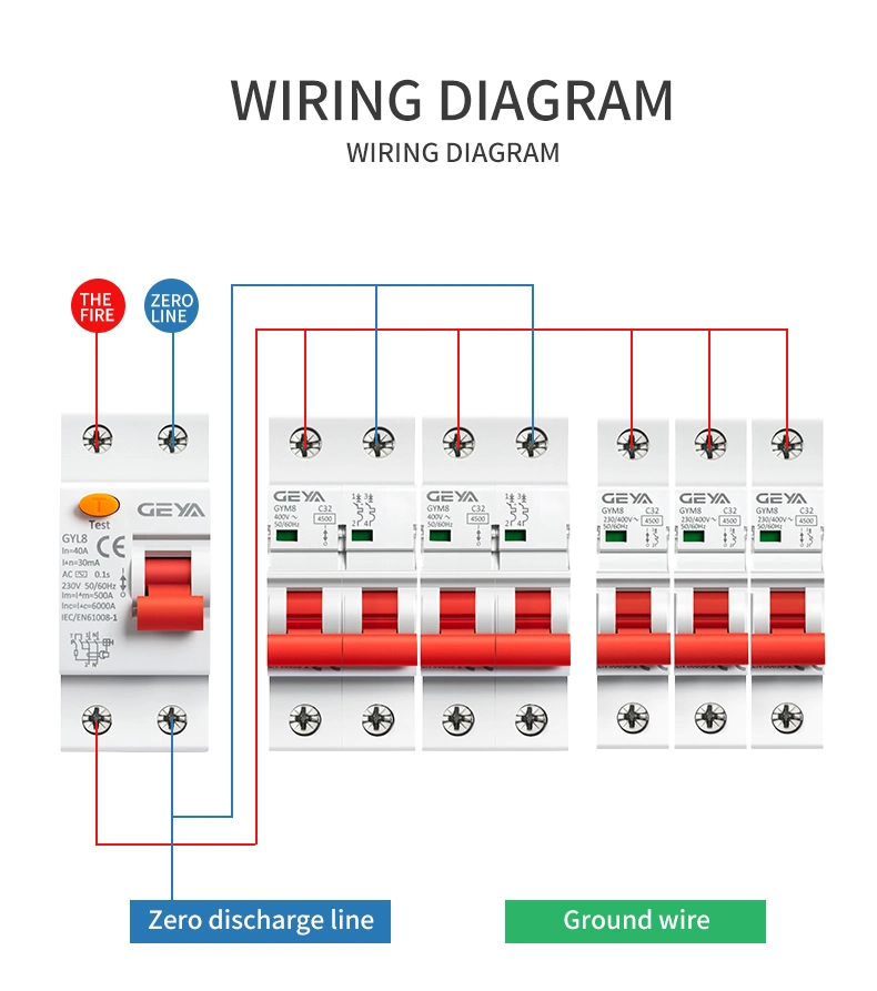 Geya Solar PV System Single Useful Phase DC MCB Plug in Type Breaker 20A Board 100A