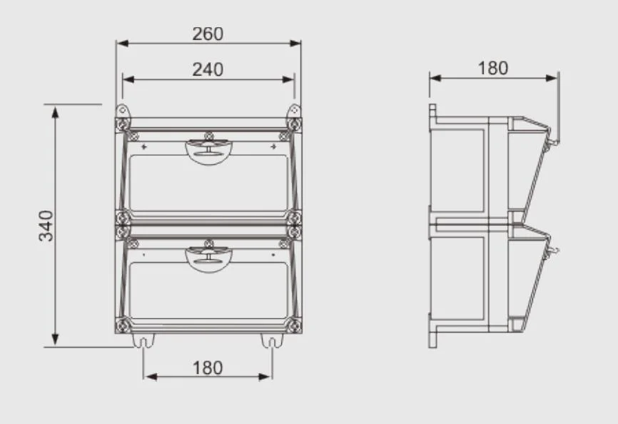 IP65 Waterproof 12way 24way MCB Plastic Distribution Box Industrial Electrical Power Distribution Board Box