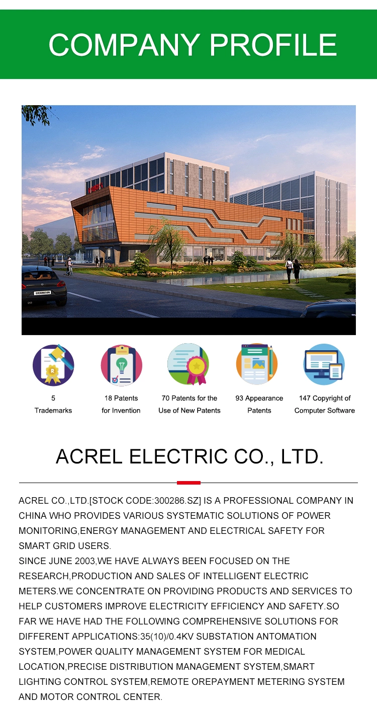 Acrel Amc96L-E4/Kc Digital AC Panel 3 Phase with RS485 Smart Monitoring Electronic Active Power Meter Kwh Meter