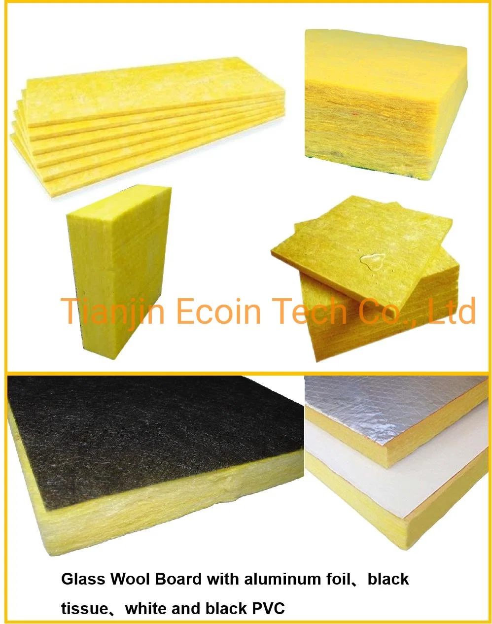 Ecoin High Density Heat Resistant Fiber Glass Wool Board