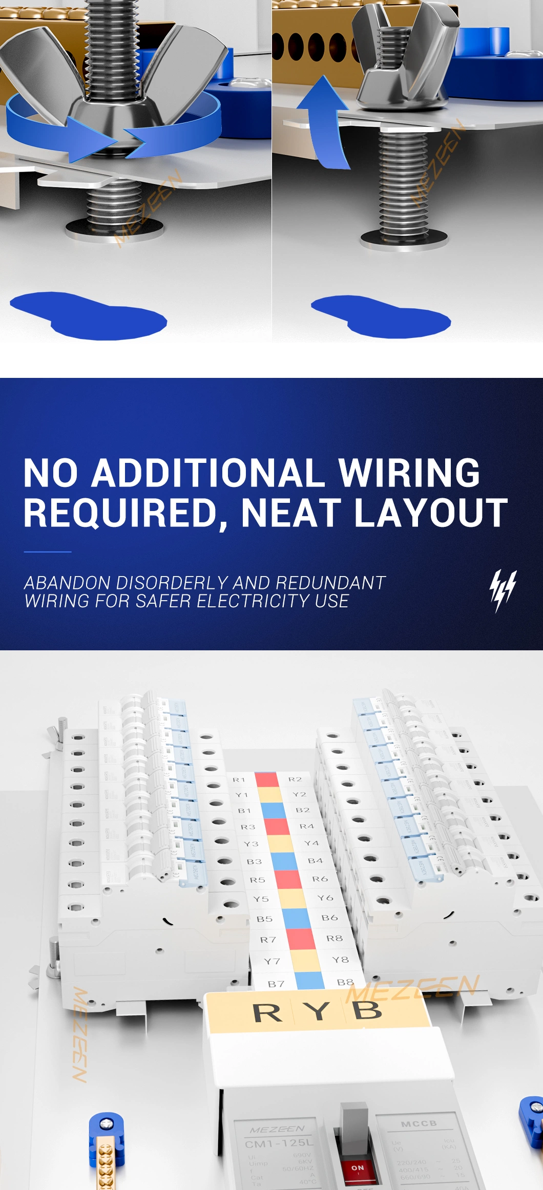 Tpn Series Electrical Metal Distribution Box Customized Cold-Rolled Sheet Power Distribution Board