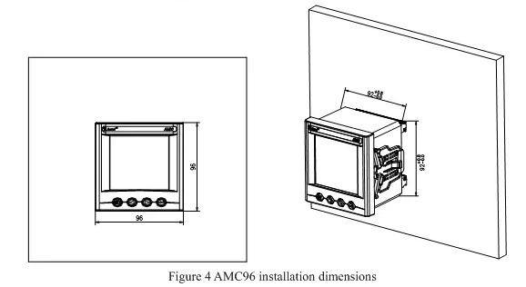 Acrel Amc96L-E4/Kc Digital AC Panel 3 Phase with RS485 Smart Monitoring Electronic Active Power Meter Kwh Meter