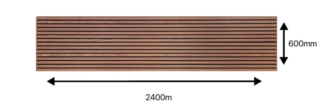 Euroyal Wood Veneer Slat 3D Acoustic Board Panel with Good Service