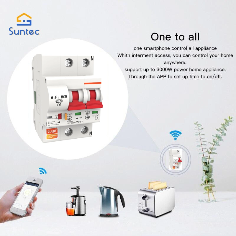 Factory Direct Smart Home Use Circuit Breaker WiFi Contral MCB