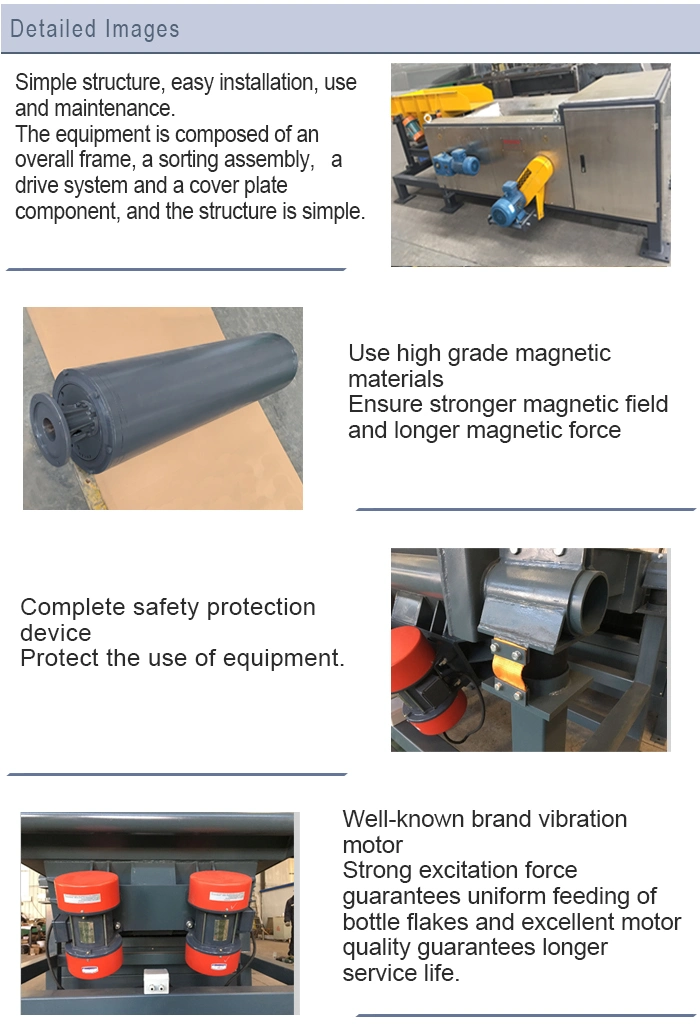 Magnetic Plastic Flake Eddy Current Units for Metallic and Plastic Separation