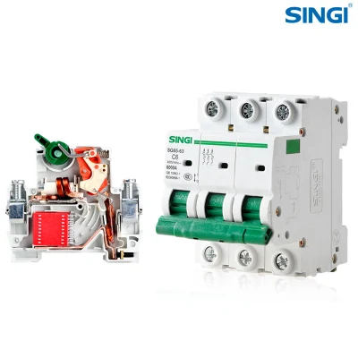 6A - 63A Singi MCB низкое напряжение 6-63миниатюрная прерыватель цепи производства