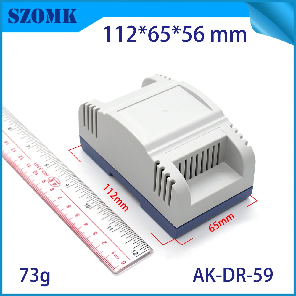 112*66*56mm Professional Custom PCB Plastic Modular DIN Rail Mount Enclosure