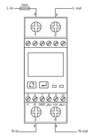 At100g Modbus Submeter, M-Bus Submeter, RS485 Submeter