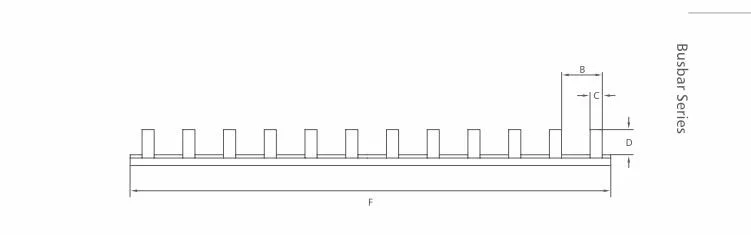 1/2/3/4 Pole Pin &amp; Fork Type CE Certified OEM ODM Electrical Copper Busbar for Mcbs