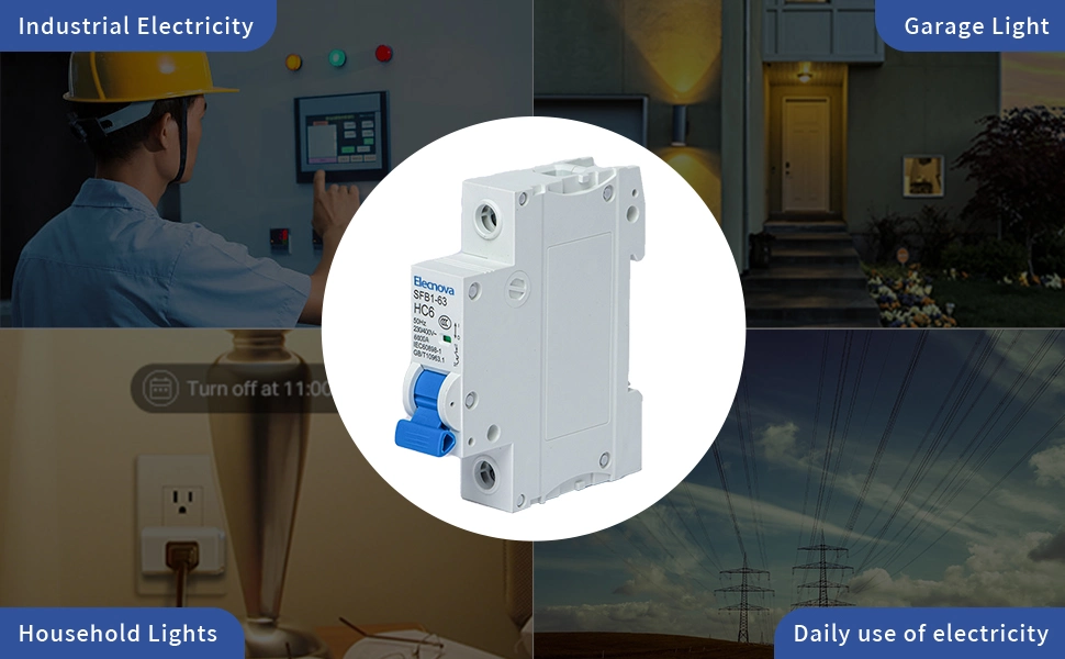 MCB DIN Rail Mini Circuit Breaker Type C AC Miniature Household Air Switch