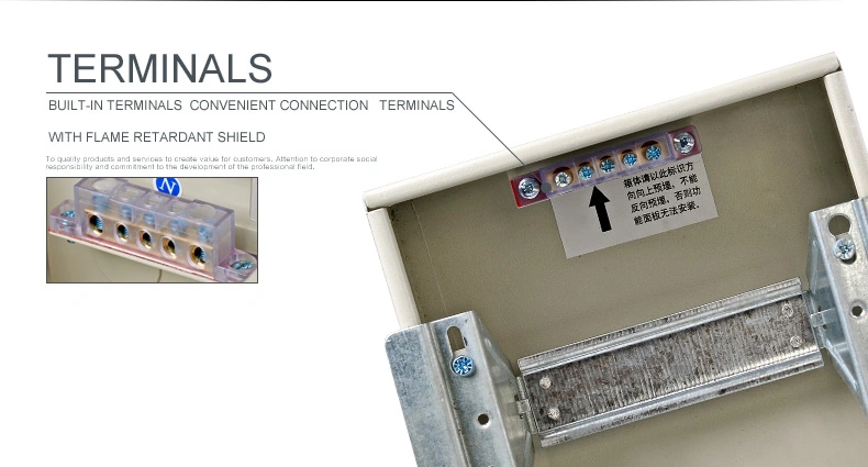 Flushed Mounted 13ways 15ways 18ways Steel Distribution Board with Plastic Cover