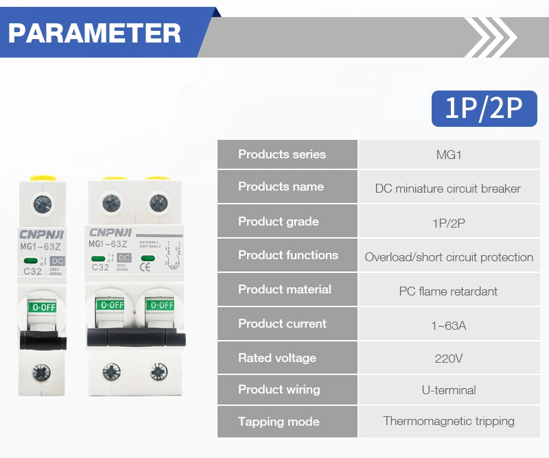 Small Circuit Breaker Air Switch 1p2p3p4p Household Open Switch Leakage 6A-32A-63A