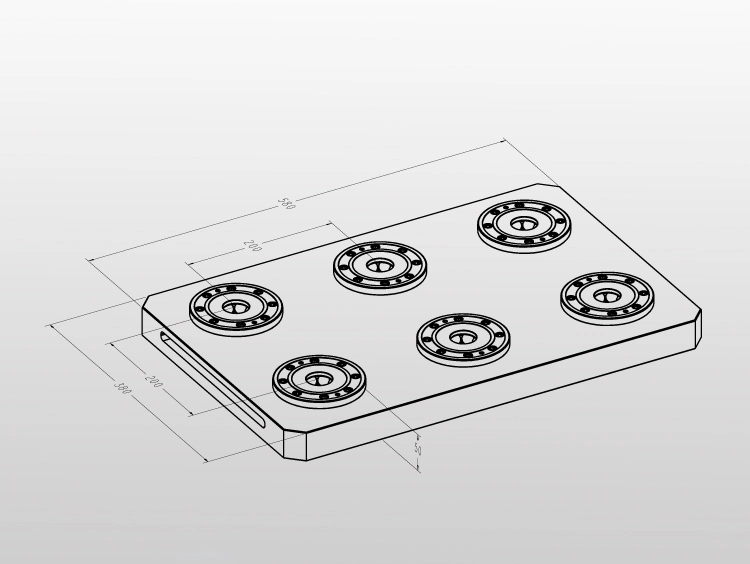 a-One Zero Point Clamping Chuck with Centering Base Plate 3A-110014