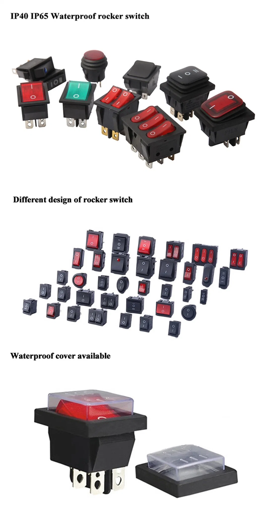 6A 250V AC on off 2pin Spst Mini Print 0 1 Round Electrical Rocker Switch