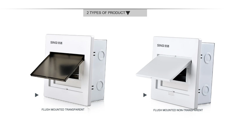 Flushed Mounted 13ways 15ways 18ways Steel Distribution Board with Plastic Cover