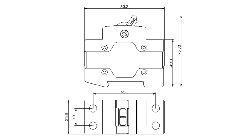 100A 125A 2p Modular DIN Rail Mini Changeover Switch 1-0-2 Manual Isolator Disconnector Switch