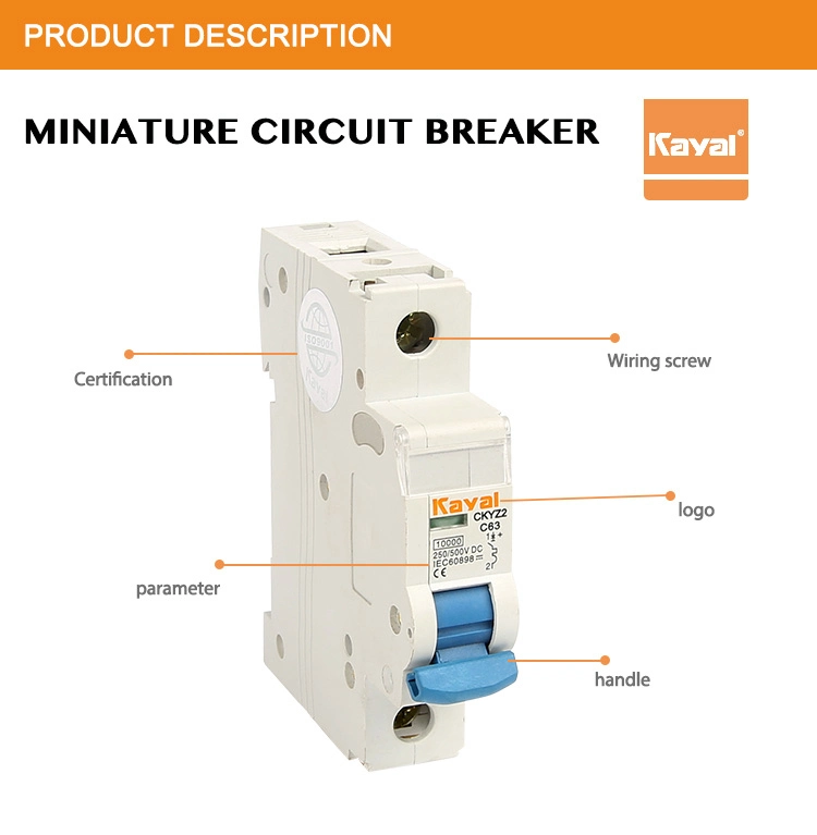 Miniature 20 AMP Circuit Breaker Electrical Distribution Box MCB