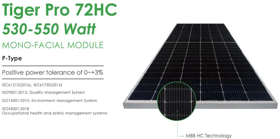 Tier 1 Solar Panels 500W 530W 550W Photovoltaic Panel with Good Service