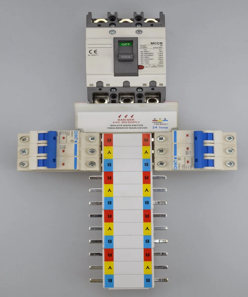 Circuit Breaker Pan Assembly for Distribution Board Busbar 125A, 175A, 250A