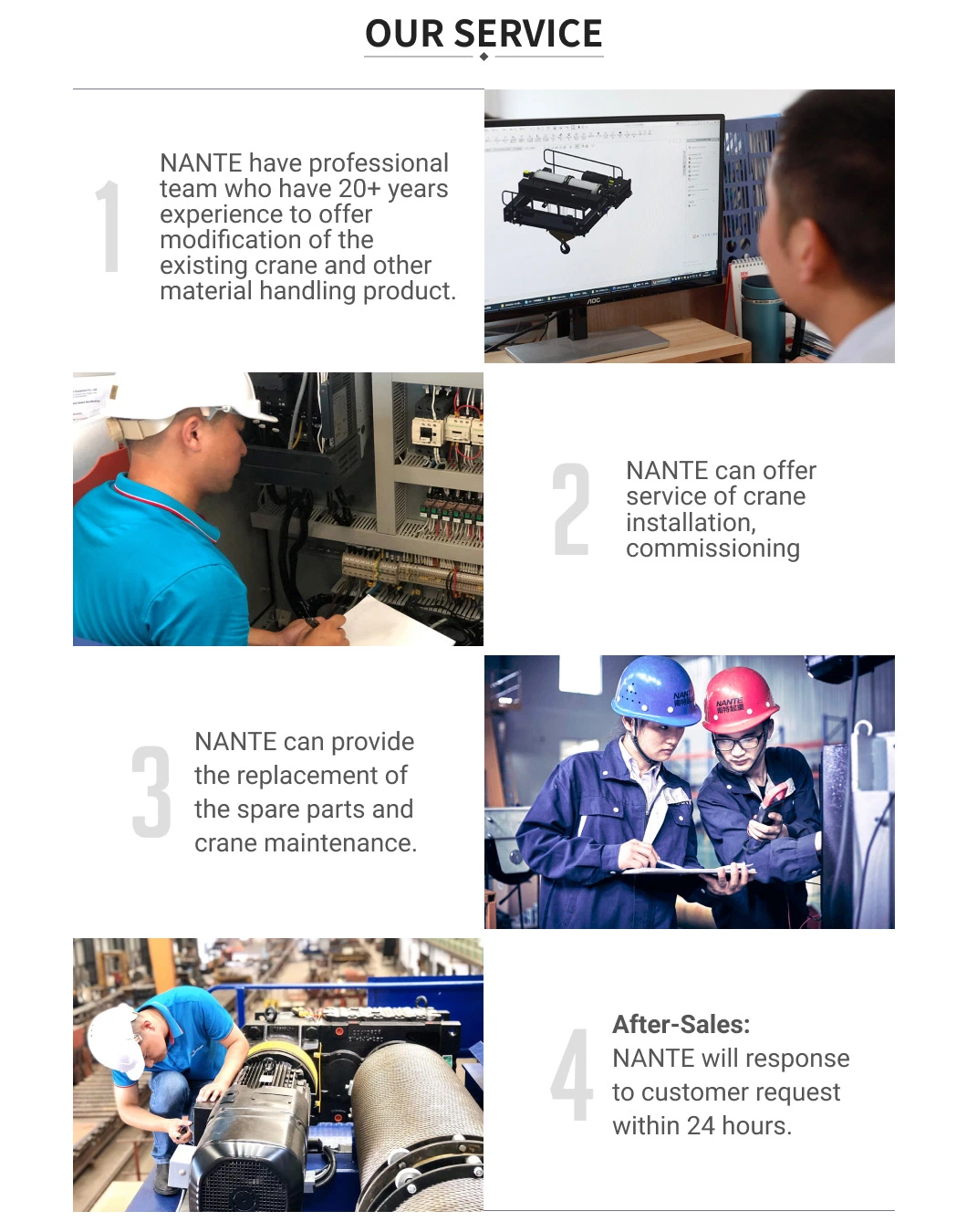 Customized Overhead Crane Control Panel Box Consist of Electromagnetic Braking Motor