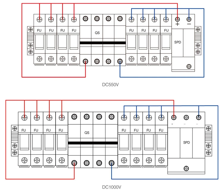 12 Strings Economical Model 5 Input PV/Solar Junction Box with SPD MCB Fuse Wholesaler 12/1