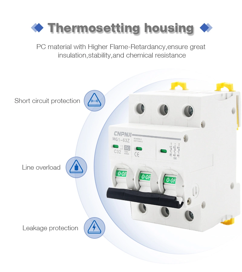 Small Circuit Breaker Air Switch 1p2p3p4p Household Open Switch Leakage 6A-32A-63A