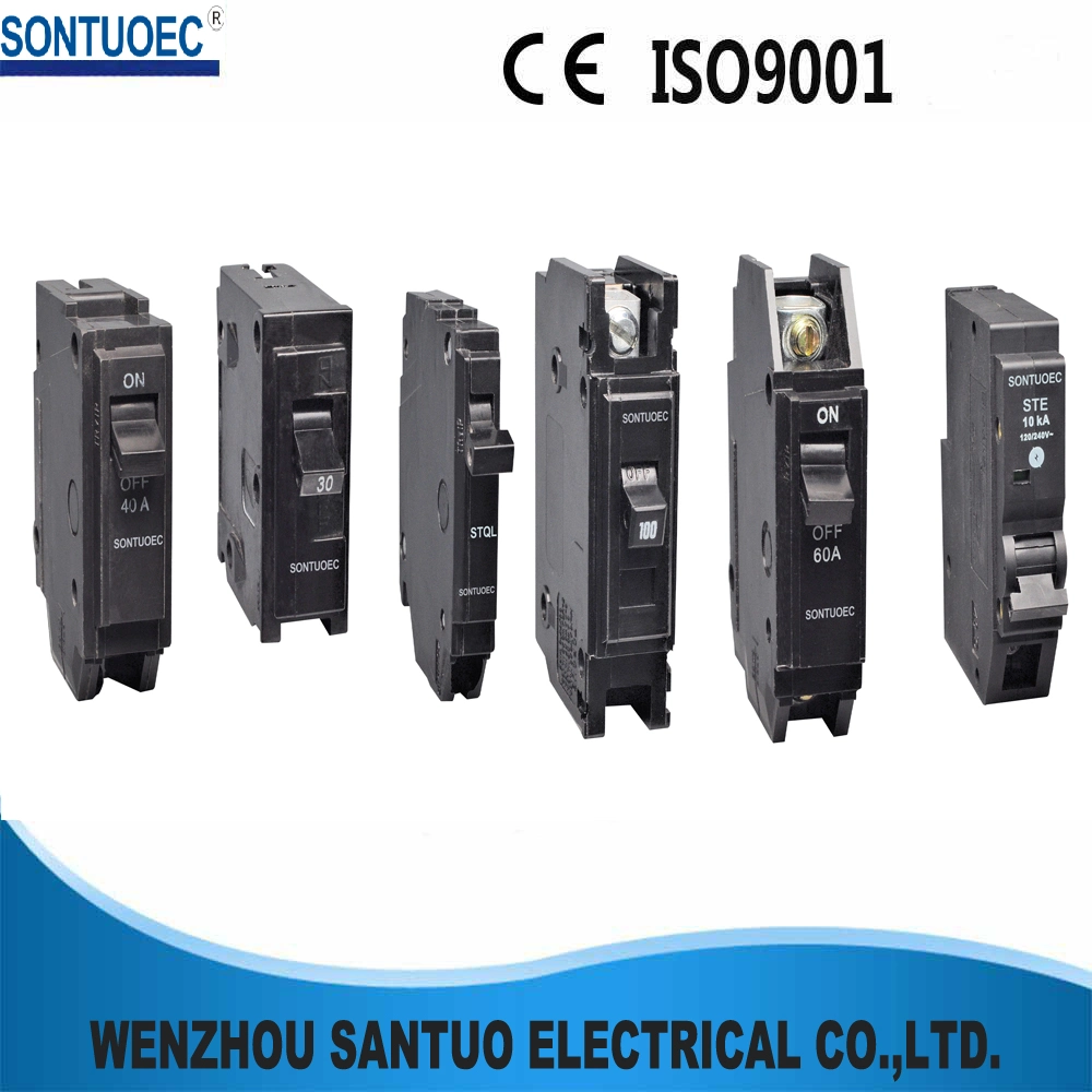 Sontuoec Black Color Miniature Circuit Breaker 1p to 4pole 6ka MCB