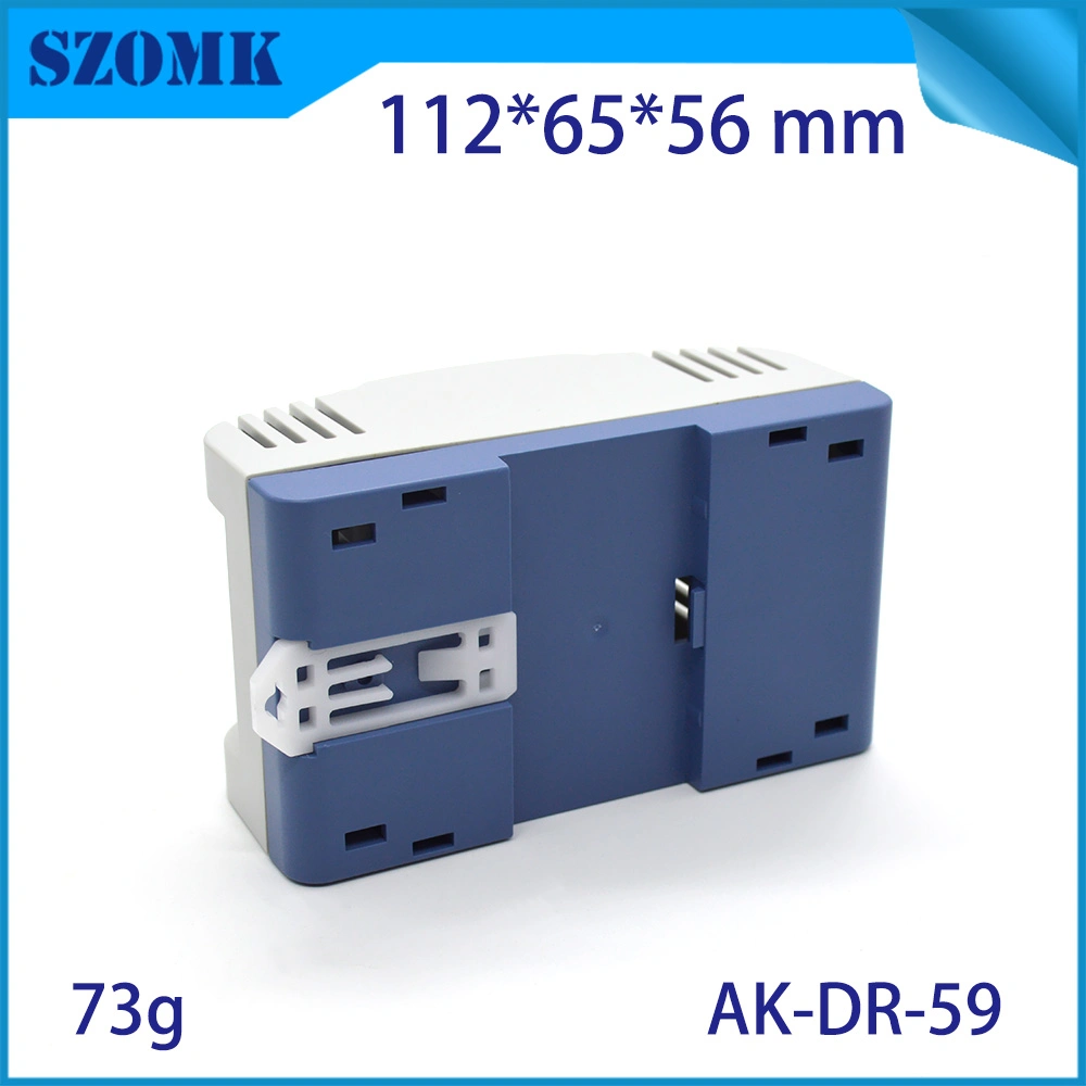 112*66*56mm Professional Custom PCB Plastic Modular DIN Rail Mount Enclosure