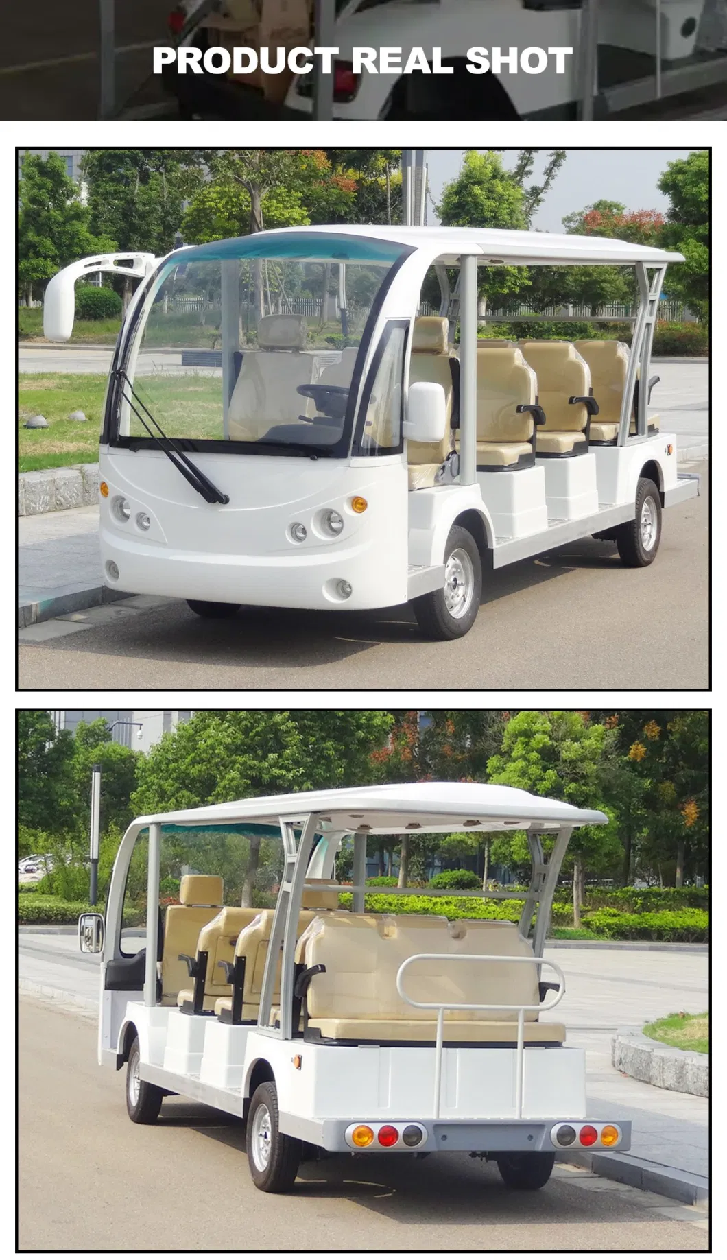 Customizable 14 Passenger AC Motor Electric Sightseeing Bus