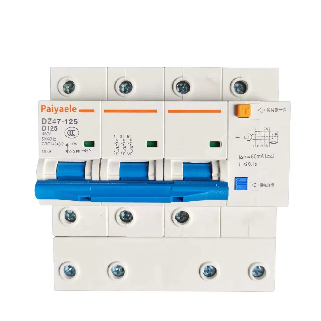 3p 16A 20A 25A 32A 50A 63A RCBO Leakage Miniature Circuit Breaker