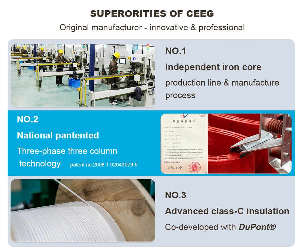 630kVA/10kv Power Distribution with Amorphous Alloy Dry Transformers