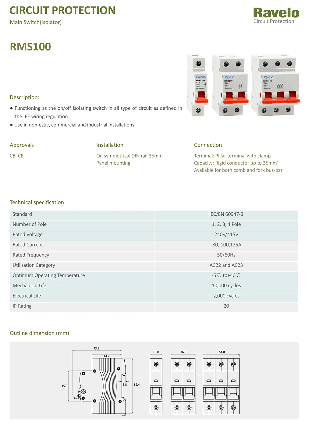 Circuit Breaker Main Switch 3 Phase Melbourne Warehouse Australia