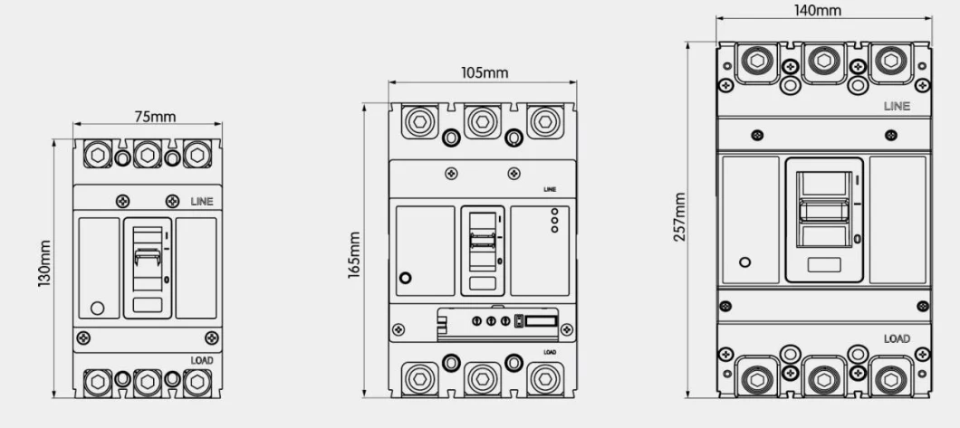 High Quality AC DC Type 3 Phase MCCB 400 AMP Circuit Breaker