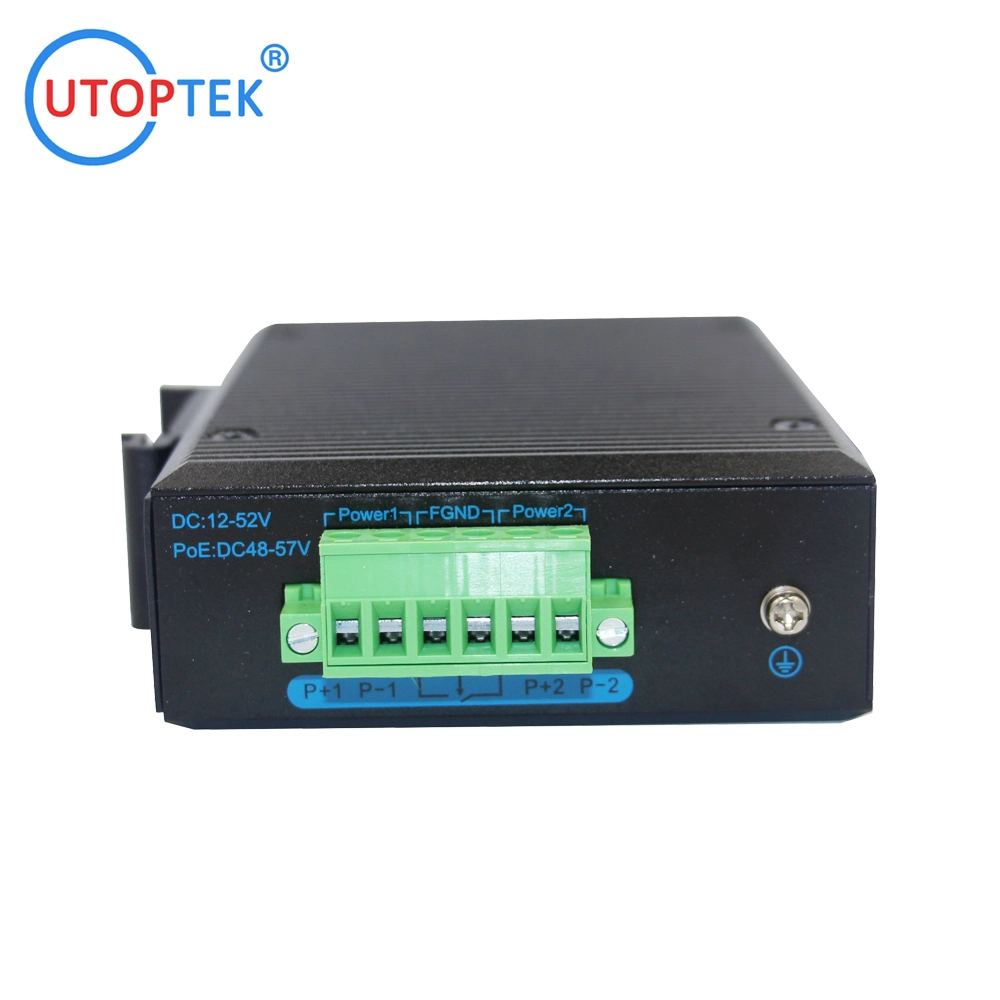 China Factory Utoptek Mini Unmanaged DIN Rail Industrial 5 Port 10/100m Switch Network